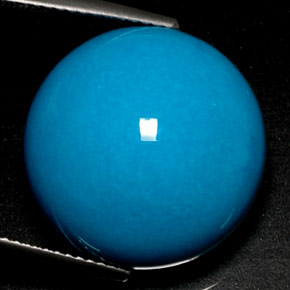 21.96克拉天然绿松石，圆形切割，不透明