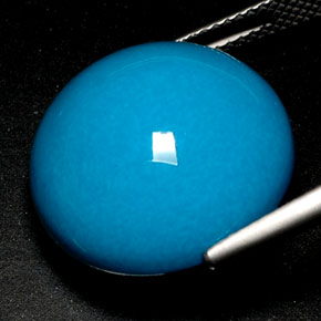 21.96克拉天然绿松石，圆形切割，不透明