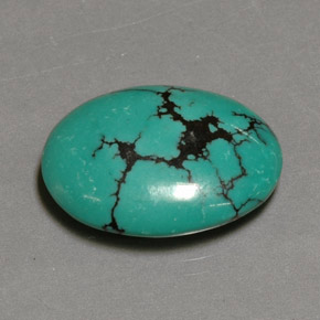12.26克拉天然绿色绿松石，椭圆形切割，20.7×15.8毫米，不透明
