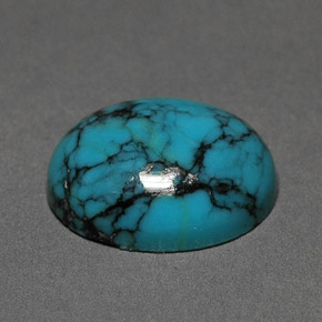 3.00克拉天然绿松石，椭圆形切割，11.9×10.1毫米，不透明