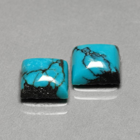 克拉天然绿松石，正方形，不透明