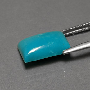 3.12克拉天然绿松石，狭长方形，不透明