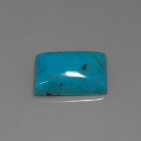 3.22克拉天然绿松石，长方形切工，12×8.1毫米，不透明