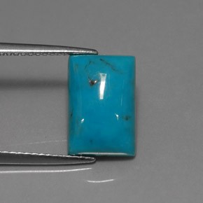 3.22克拉天然绿松石，长方形切工，12×8.1毫米，不透明