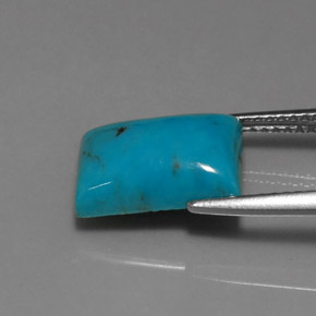 3.22克拉天然绿松石，长方形切工，12×8.1毫米，不透明