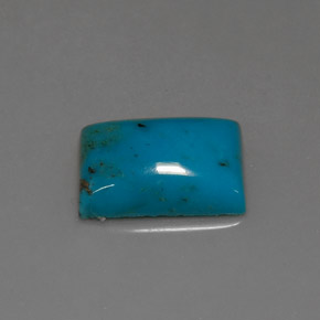 3.38克拉天然绿松石，长方形切工，12×8毫米，不透明