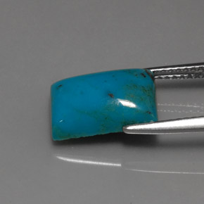3.38克拉天然绿松石，长方形切工，12×8毫米，不透明