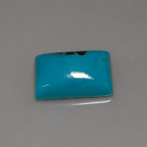 3.47克拉天然绿松石，长方形切工，12×8.1毫米，不透明