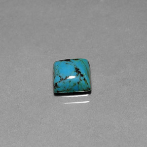 1.86克拉天然绿松石，方形，8.1×7.9毫米，不透明