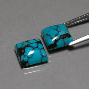 克拉天然绿松石，正方形，不透明