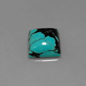 1.65克拉天然绿松石，方形，8.1×7.9毫米，不透明