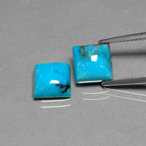 克拉天然绿松石，正方形，不透明