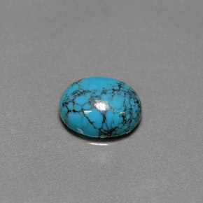 1.91克拉天然绿松石，椭圆形切割，10×8.1毫米，不透明