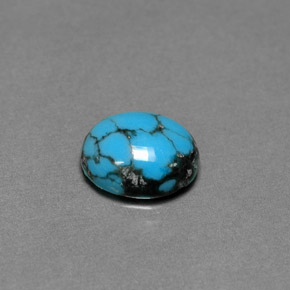 1.79克拉天然绿松石，椭圆形切割，10.1×8.1毫米，不透明