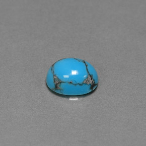 1.25克拉天然绿松石，椭圆形切割，9×7.1毫米，不透明