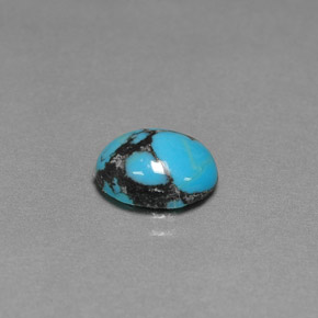1.44克拉天然绿松石，椭圆形切割，10×8毫米，不透明