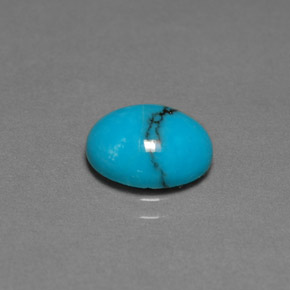 1.91克拉天然绿松石，椭圆形切割，10×8.1毫米，不透明