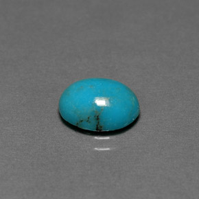 2.08克拉天然绿色绿松石，椭圆形切割，10.2×8.1毫米，不透明