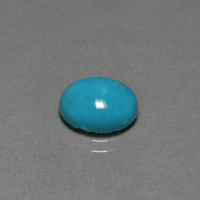 2.20克拉天然绿色绿松石，椭圆形切割，9.9×8毫米，不透明