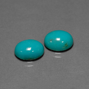天然绿色绿松石，椭圆形切割，10.1×8.1毫米，不透明