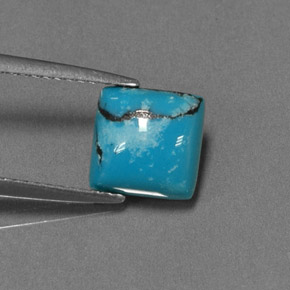 1.47克拉天然绿松石，方形，8×7.9毫米，不透明