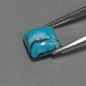 1.47克拉天然绿松石，方形，8×7.9毫米，不透明