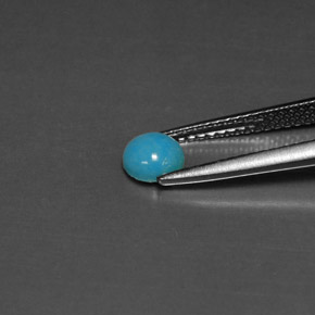 0.39克拉天然绿松石，圆形切割，不透明