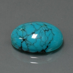4.12克拉天然绿松石，椭圆形切割，13.9×9.9毫米，不透明