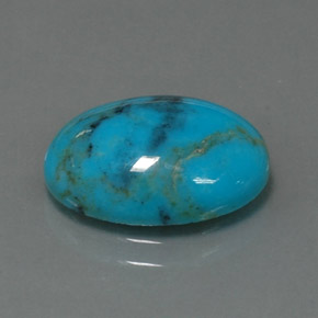 3.78克拉天然绿松石，椭圆形切割，14×9.9毫米，不透明