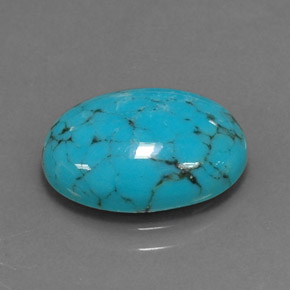 3.40克拉天然绿松石，椭圆形切割，14×10.1毫米，不透明