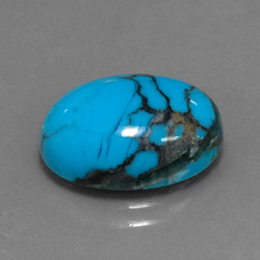 4.08克拉天然绿松石，椭圆形切割，14×10.1毫米，不透明