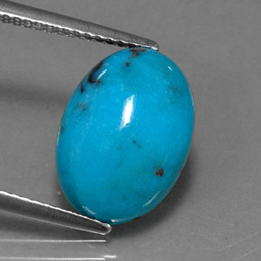 4.43克拉天然绿松石，椭圆形切割，14×10.1毫米，不透明