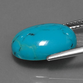 3.85克拉天然绿松石，椭圆形切割，不透明