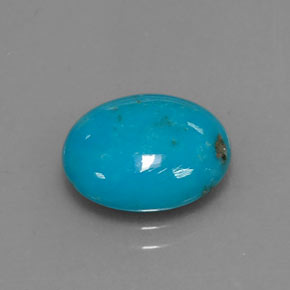 3.13克拉天然绿松石，椭圆形切割，11.9×10毫米，不透明
