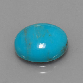 3.15克拉天然绿松石，椭圆形切割，12×9.9毫米，不透明
