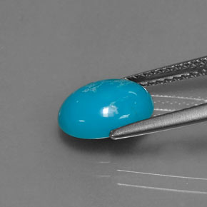 1.61克拉天然绿松石，椭圆形切割，不透明