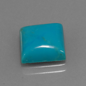 3.22克拉天然绿松石，方形，9.9×9.8毫米，不透明