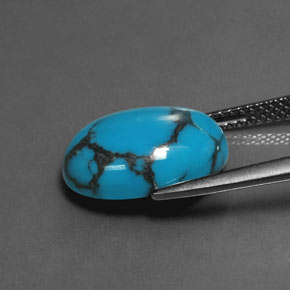 5.10克拉天然绿松石，椭圆形切割，不透明