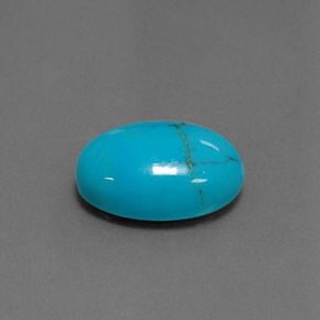 3.49克拉天然绿松石，椭圆形切割，13.9×10毫米，不透明