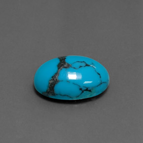 3.61克拉天然绿松石，椭圆形切割，14×10.1毫米，不透明