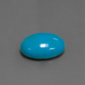 4.55克拉天然绿松石，椭圆形切割，14×10.1毫米，不透明