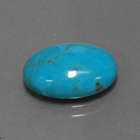 3.96克拉天然绿松石，椭圆形切割，13.9×10毫米，不透明