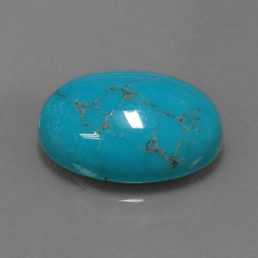 4.28克拉天然绿松石，椭圆形切割，14.1×10毫米，不透明
