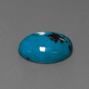 4.48克拉天然绿松石，椭圆形切割，14.1×10.4毫米，不透明