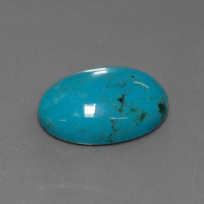 4.25克拉天然绿松石，椭圆形切割，14×10.1毫米，不透明