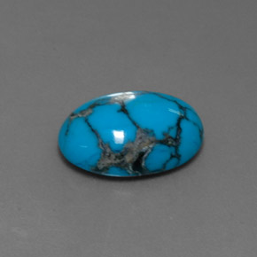 3.74克拉天然绿松石，椭圆形切割，14×10.2毫米，不透明