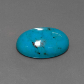 3.93克拉天然绿松石，椭圆形切割，13.9×9.8毫米，不透明