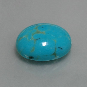 3.06克拉天然绿松石，椭圆形切割，12.1×10毫米，不透明