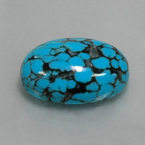 3.92克拉天然绿松石，椭圆形切割，14×10.1毫米，不透明