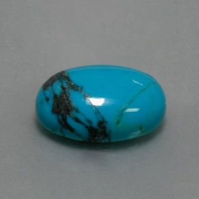 3.83克拉天然绿松石，椭圆形切割，14×10.1毫米，不透明